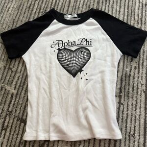 T-Shirt - Black & White Alpha Phi